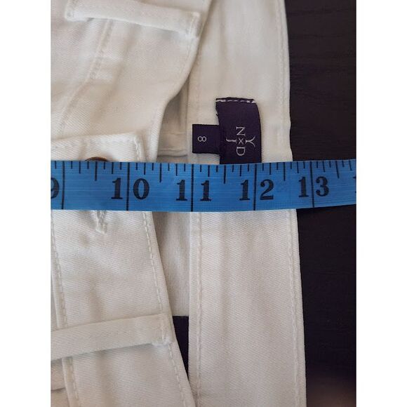 NYDJ White Stretch Denim Not Your Daughter's Crop Jeans Size 8 NICE - Picture 9 of 10
